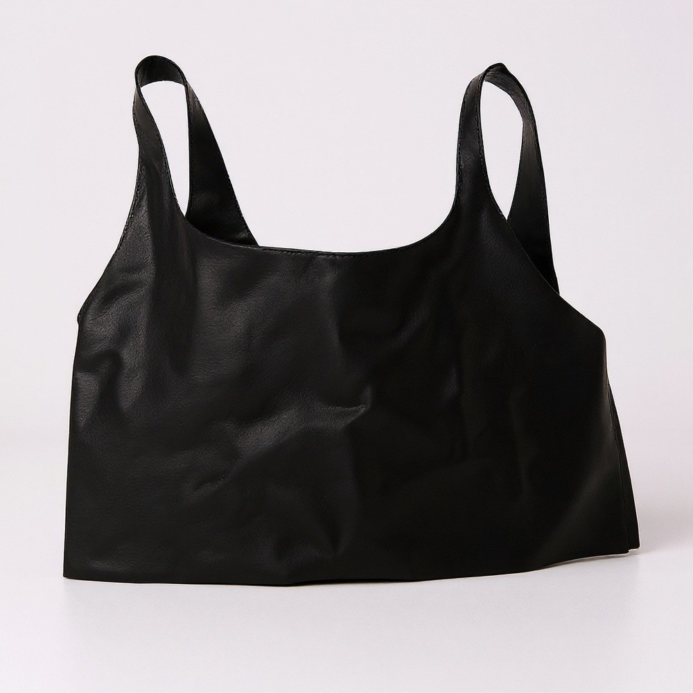 Fabletics Crop Top Sporty Minimalist Black Square Neck Activewear‎ 1X